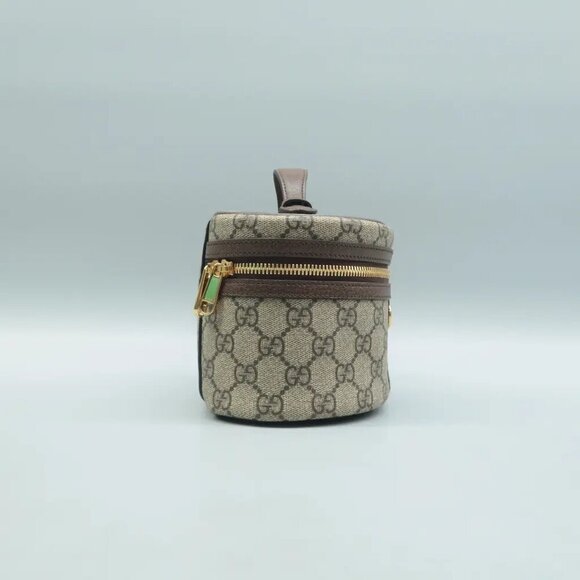 100% Authentic GUCCI Ophidia Brown GG Canvas Vanity case 1150-09324 - Picture 4 of 12